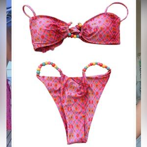 Strawberry Milk Mob Pink and Orange Bikini Set
